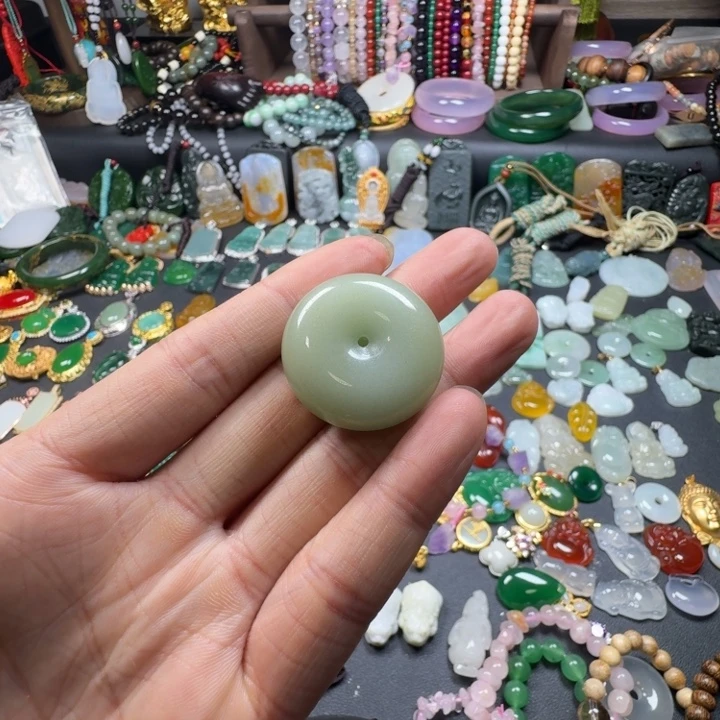 未镶嵌东陵石吊坠(赠链)平安扣吊坠