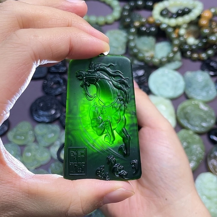 蛇纹石玉合金手链