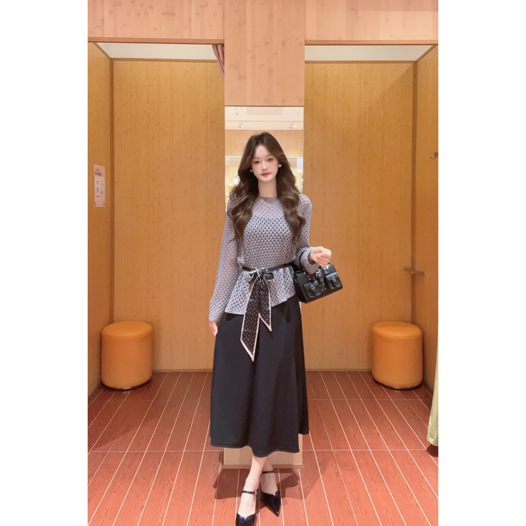IEF/爱依服2025年秋季休闲慵懒风显瘦百搭里外套裙
