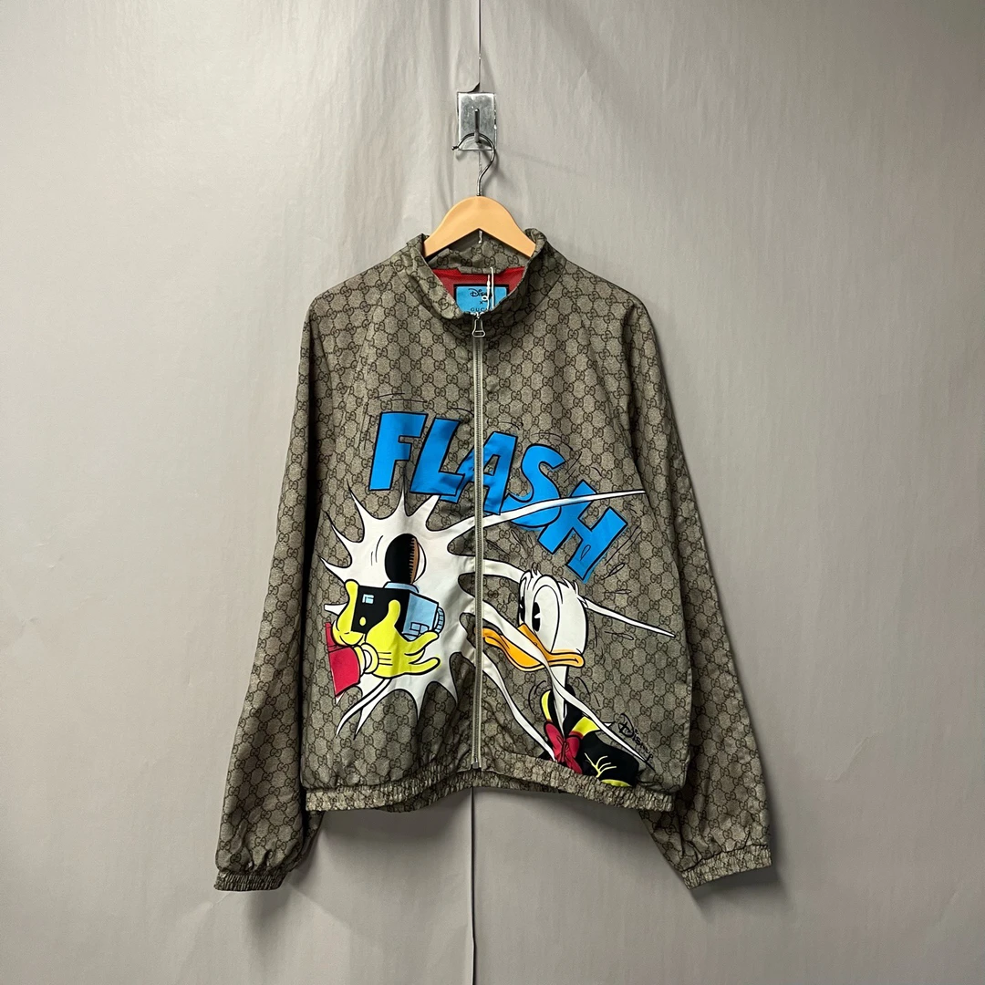 99新 GUCCI/古驰 爆款迪士尼联名双G满印冲锋衣外套 50码#8317