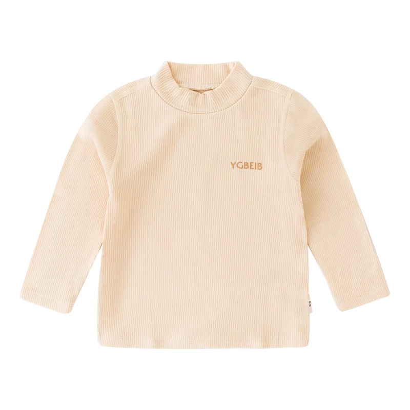 男童打底衫2024新款秋装女童长袖T恤半高领宝宝内搭上衣A254132