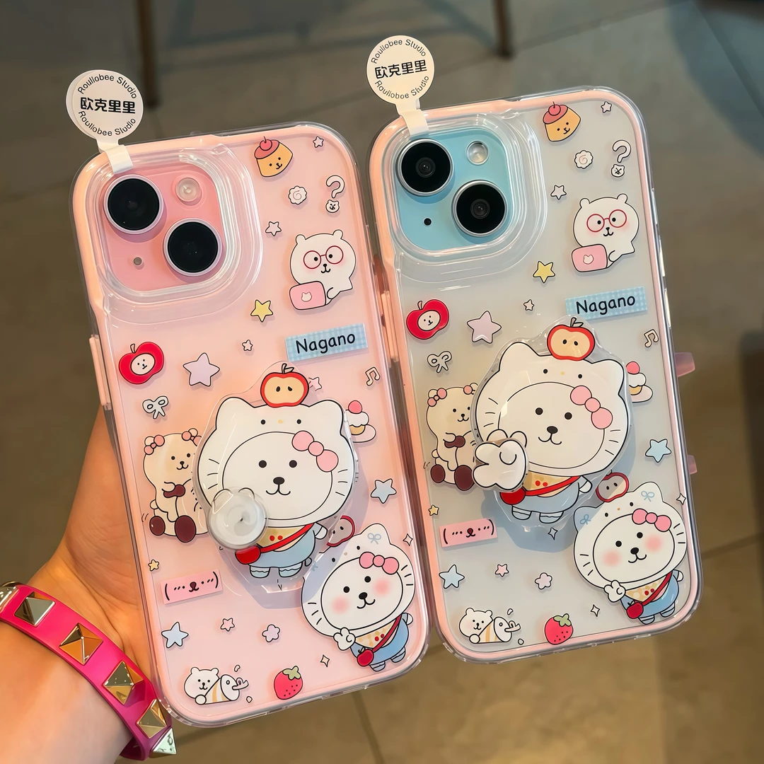 欧克里里kt帽自嘲熊支架苹果16/15promax手机壳iPhone14/13/12/11