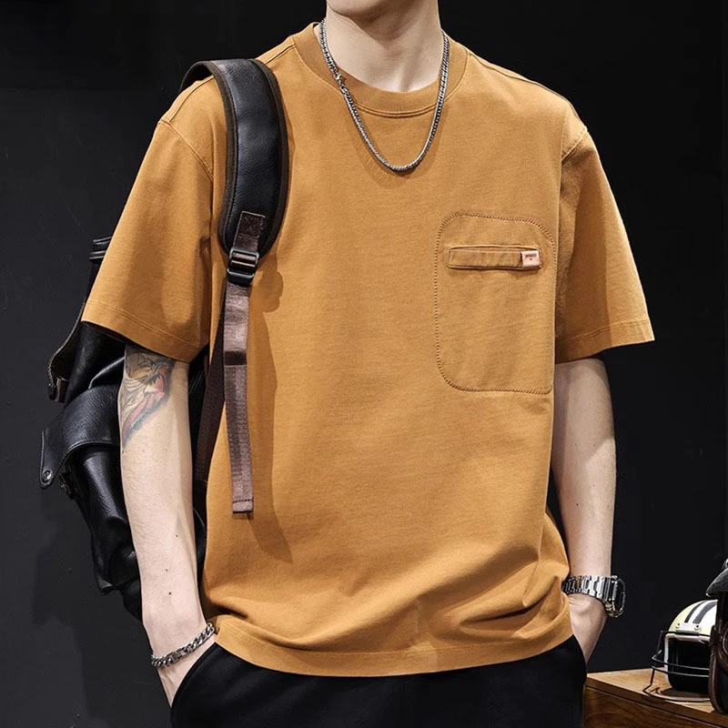 U&PURA美式复古潮牌短袖t恤男款夏季新款大码高端时尚潮流百搭T恤