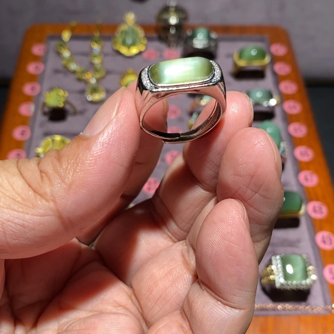 和田玉（碧玉）未镶嵌戒指