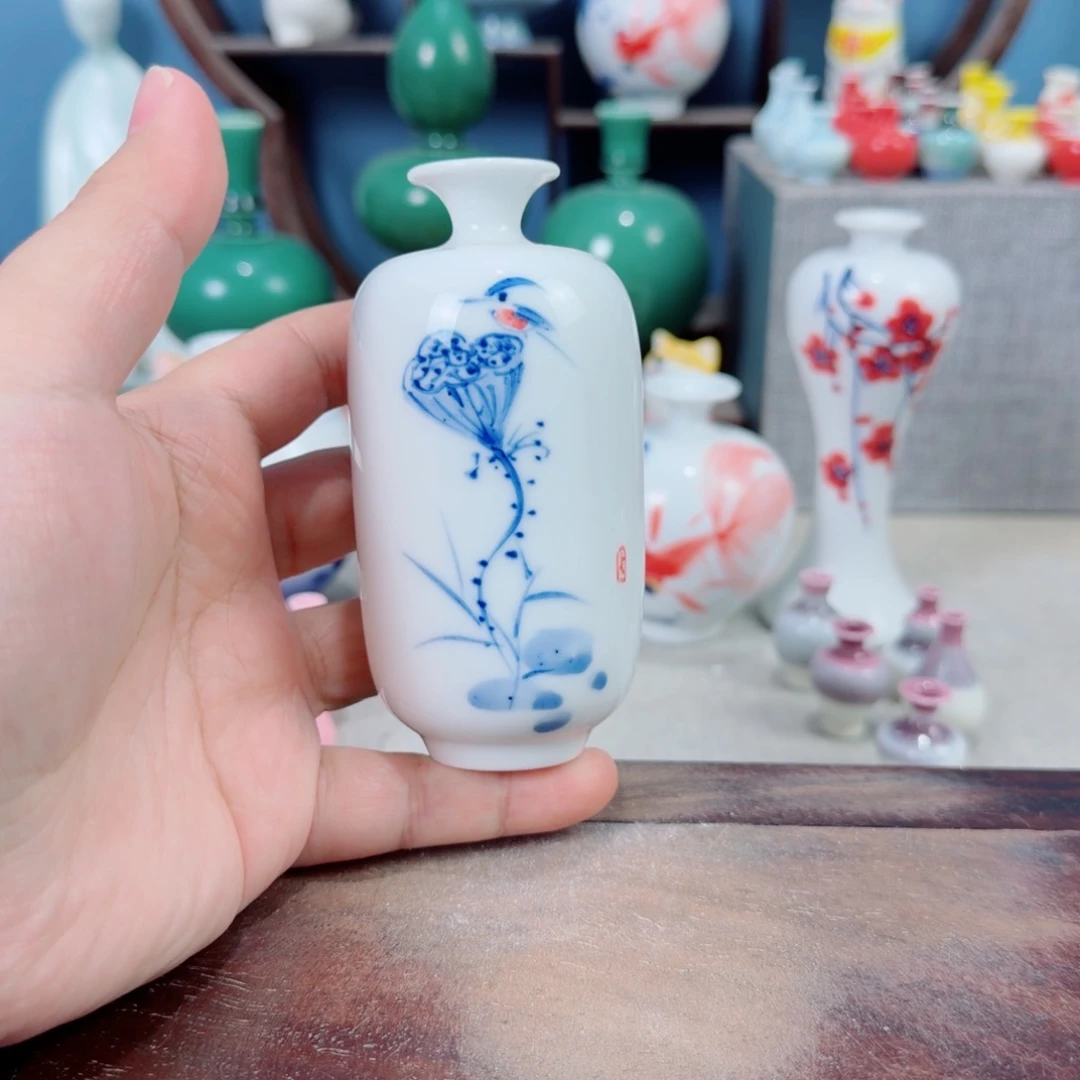 陶瓷手工小花器摆件