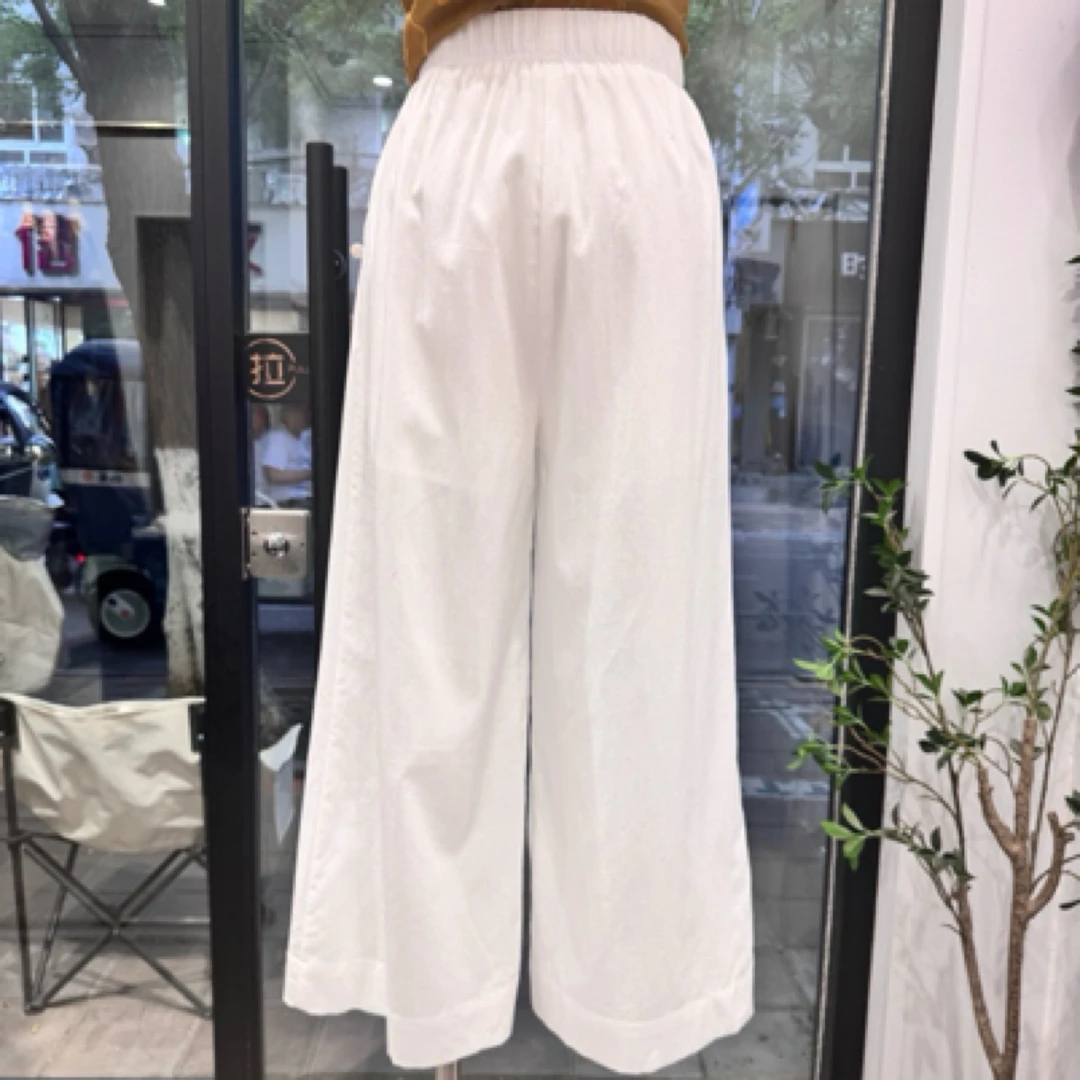 女士夏季薄款阔腿裤休闲九分直筒外搭百搭长裤