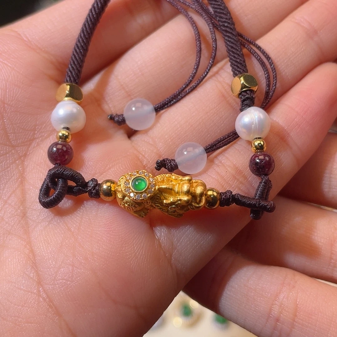 翡翠银S925镶嵌颈饰