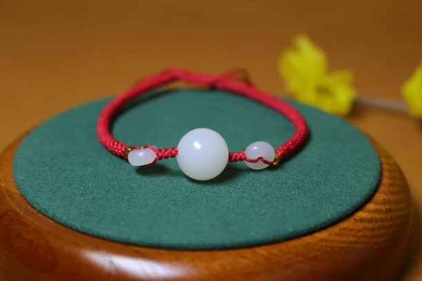 【瑜明堂】和田玉俄山料转运珠手链