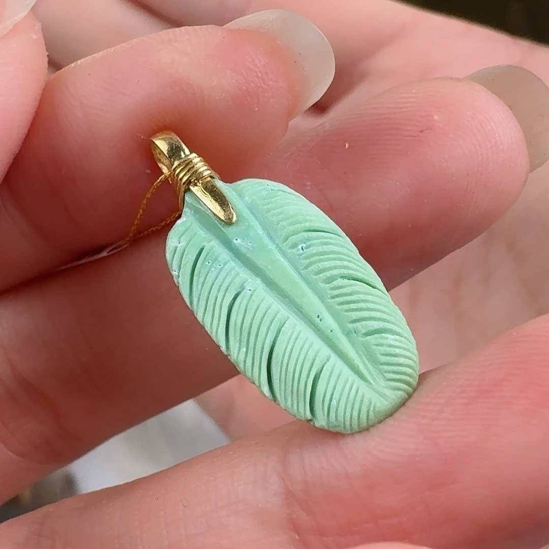 绿松石珠宝奇石18K金镶嵌