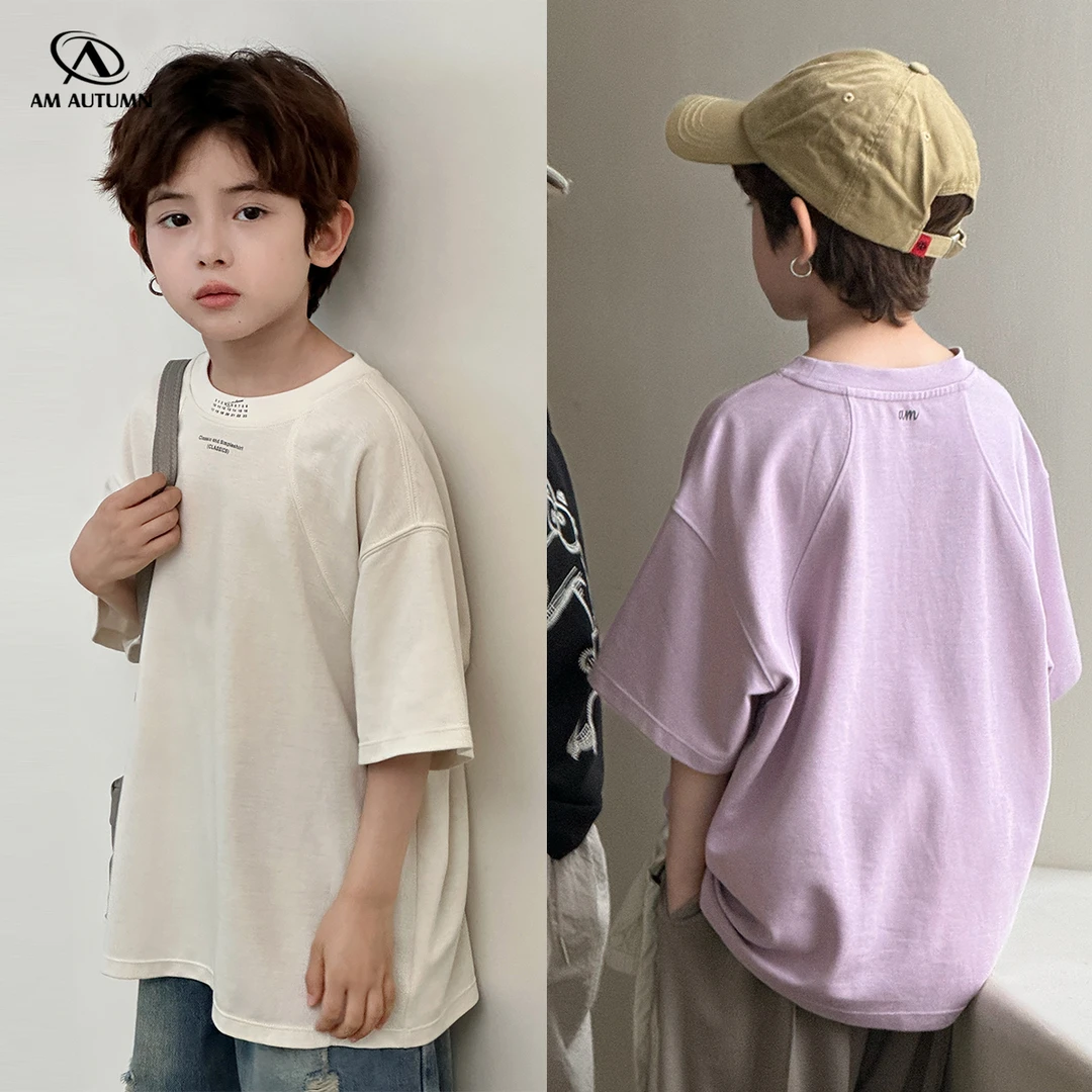 现货「AM AUTUMN」【简单亿点】棉感舒适休闲圆领T恤男夏上衣BX5214