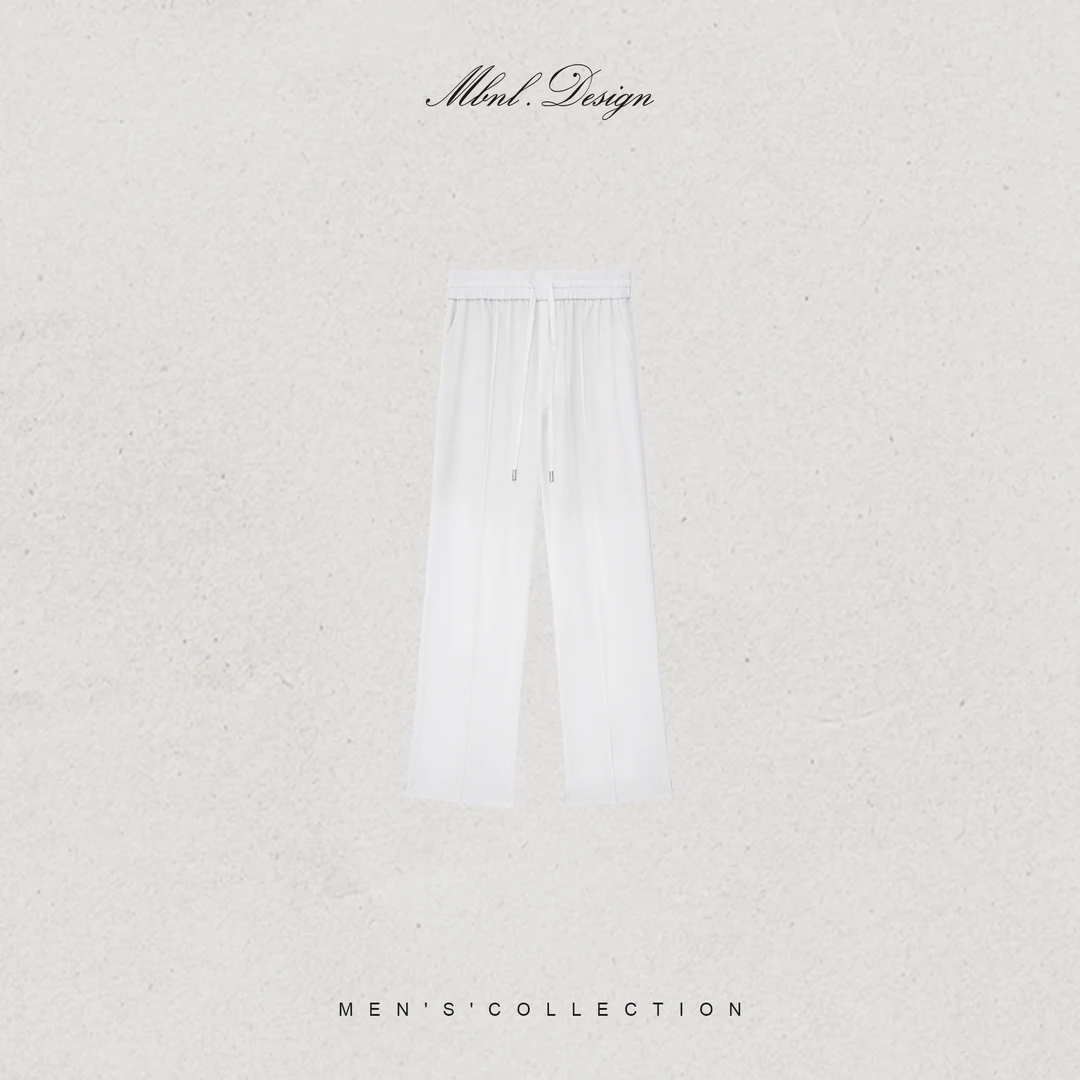 MBNL-F「醋纺休闲」秦磊男装-针织醋酸混纺气质休闲裤FQ8832