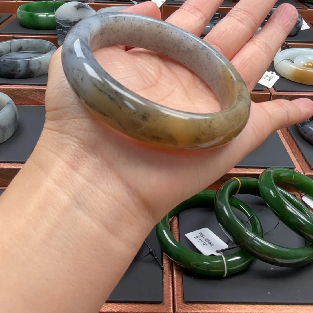 和田玉未镶嵌手镯58.9圈口