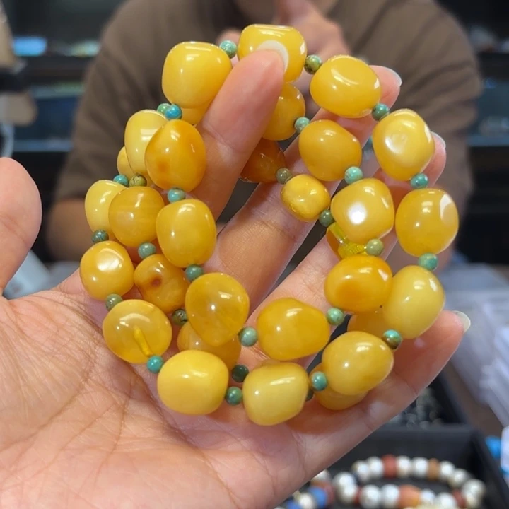 蜜蜡颈饰未镶嵌蜜蜡