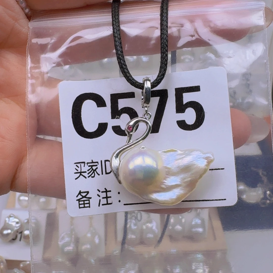 颈饰淡水珍珠银S925镶嵌