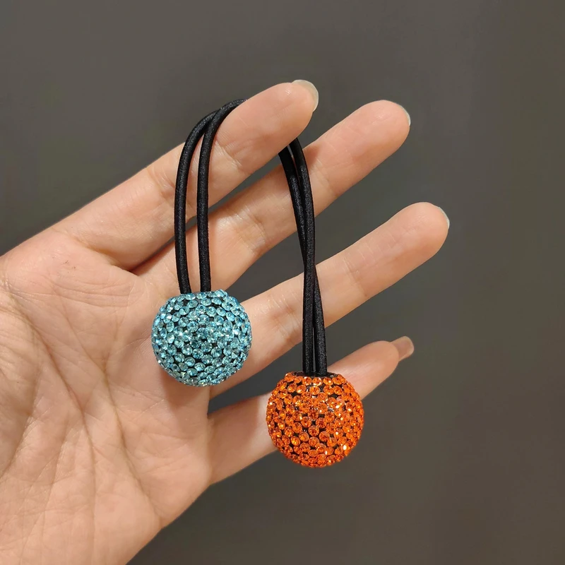 韩版施家钻发绳网红款皮筋2024新款双色绕绕皮筋发圈百搭头绳头饰