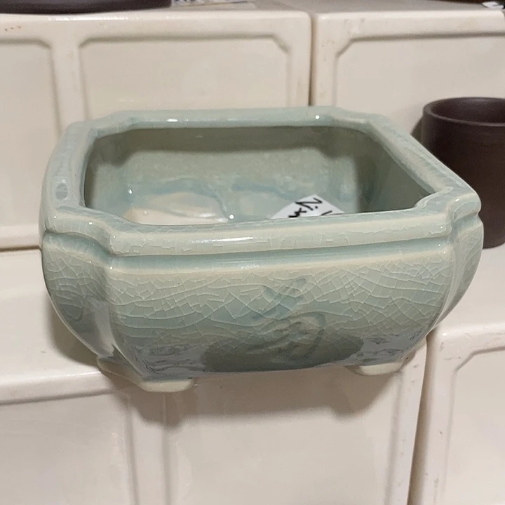 紫砂花盆多肉瑕疵盆有孔。