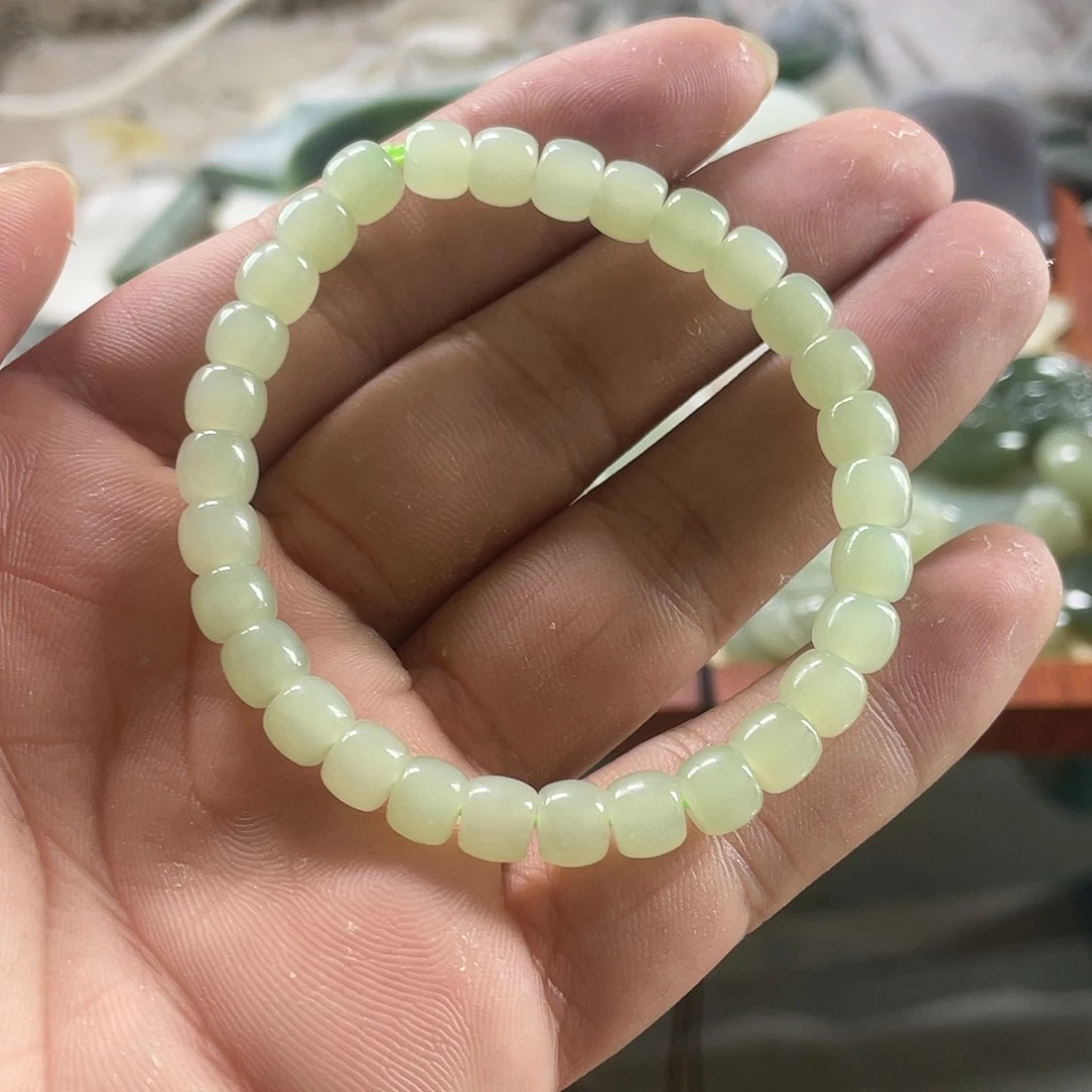 和田玉未镶嵌颈饰和田玉新疆且末料直切手串