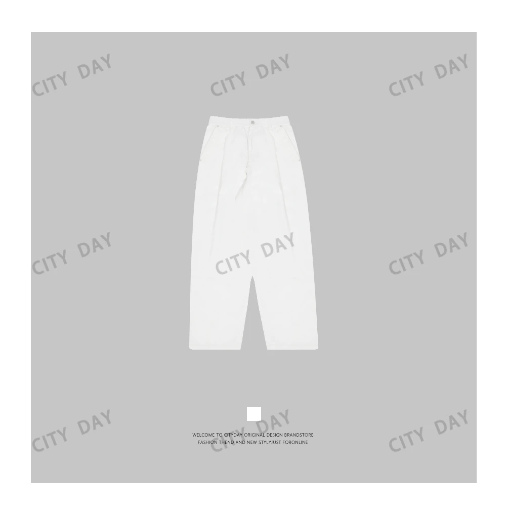 CityDay【楠哥】白简风尚 定制三防 100棉云织丹宁极简牛仔裤 70003