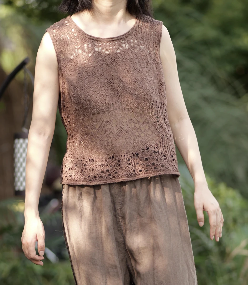 彭彭家 M1268 夏日编织小背心针织衫 衣诗里