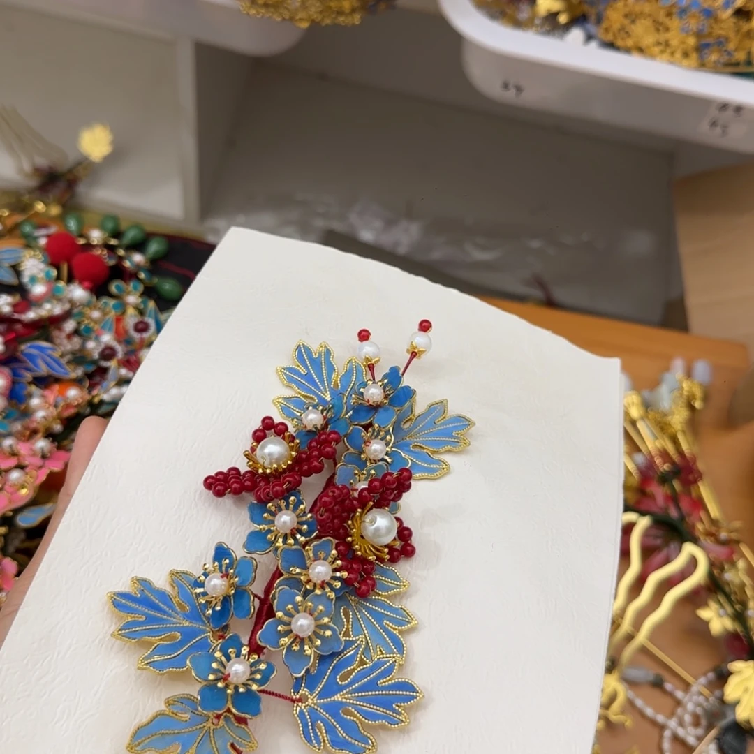 醋酸铁合金鹅毛仿点翠