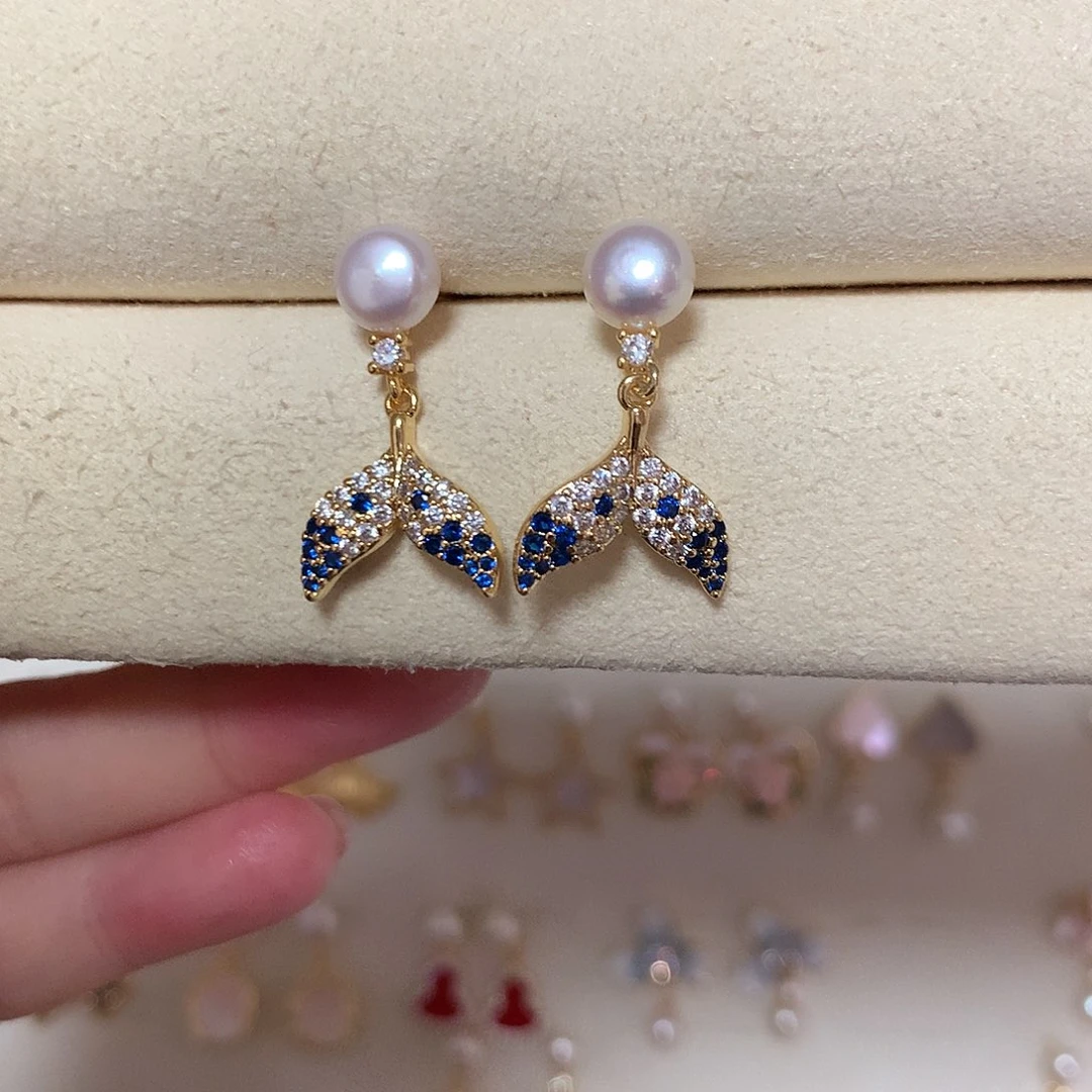 淡水珍珠耳饰合金