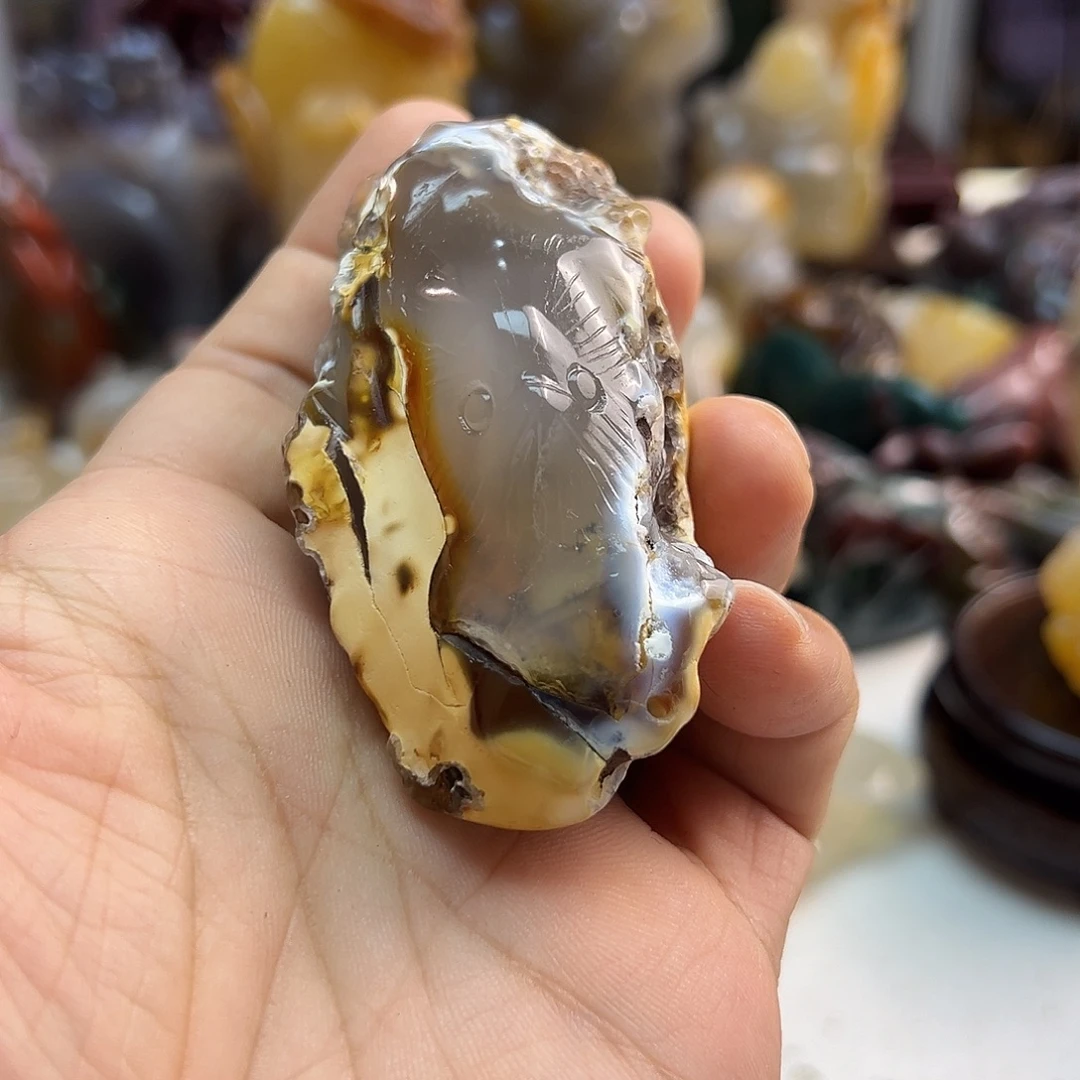 玛瑙/玉髓合金颈饰