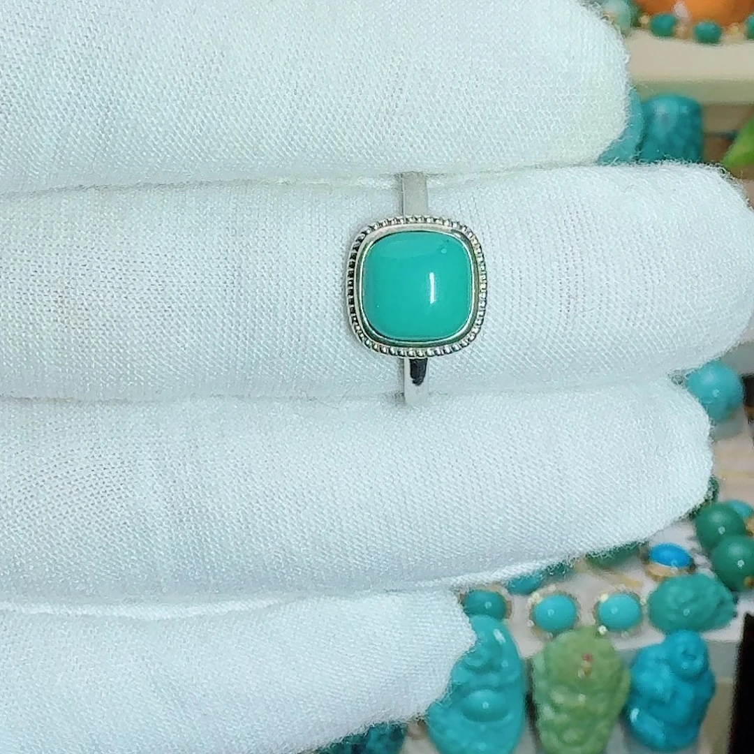 绿松石银S925镶嵌珠宝奇石
