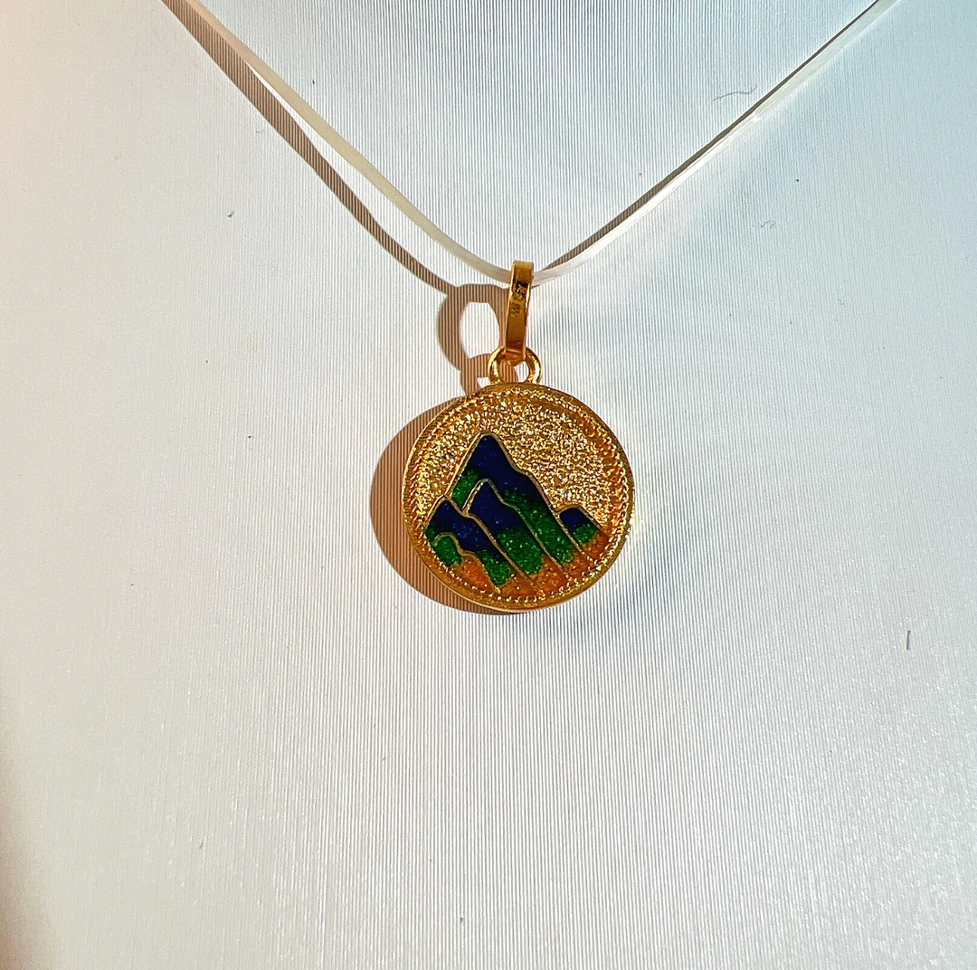 足金999 山水牌吊坠 5G工艺黄金珠宝首饰