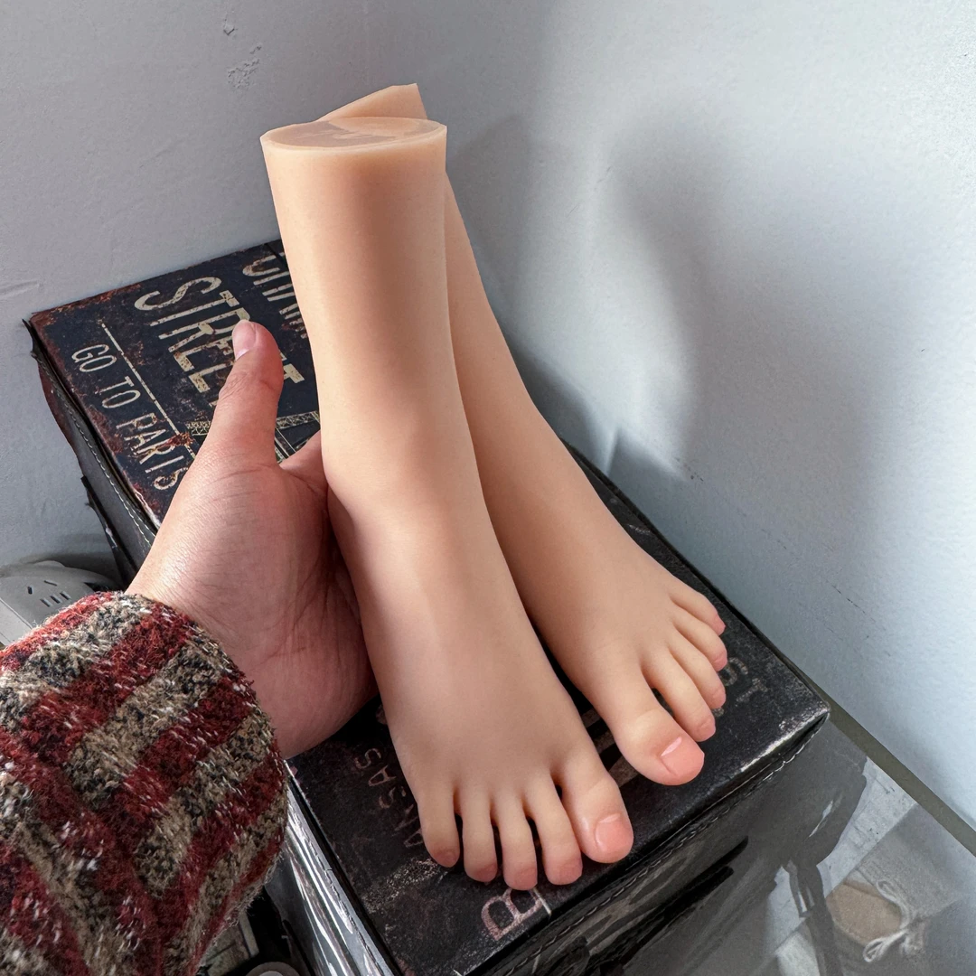 [28码]仿真足模硅胶美脚拍摄道具女袜丝TG2800鞋子模特假脚模型