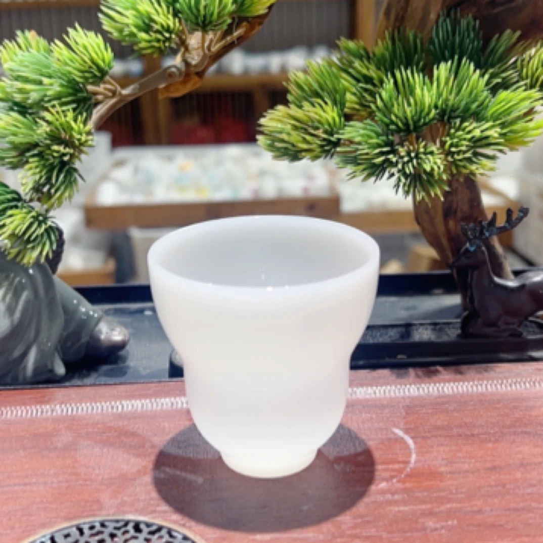璞玉冰种玉瓷主人杯高档白瓷功夫茶杯个人专用品茗杯中式泡茶杯