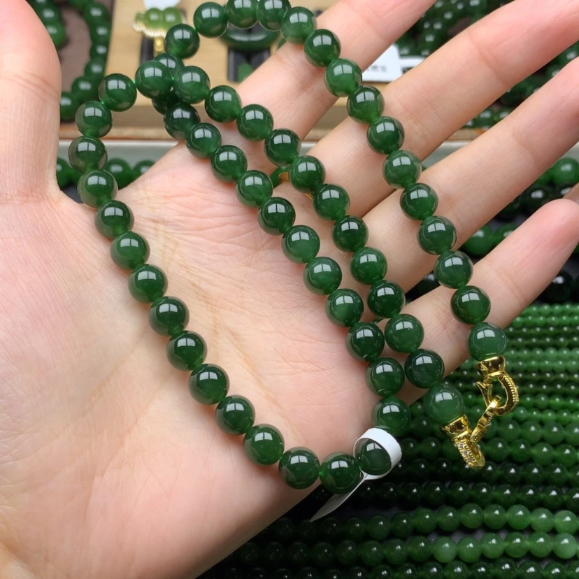 【闪购商品】颈饰未镶嵌和田玉（碧玉）暖*8