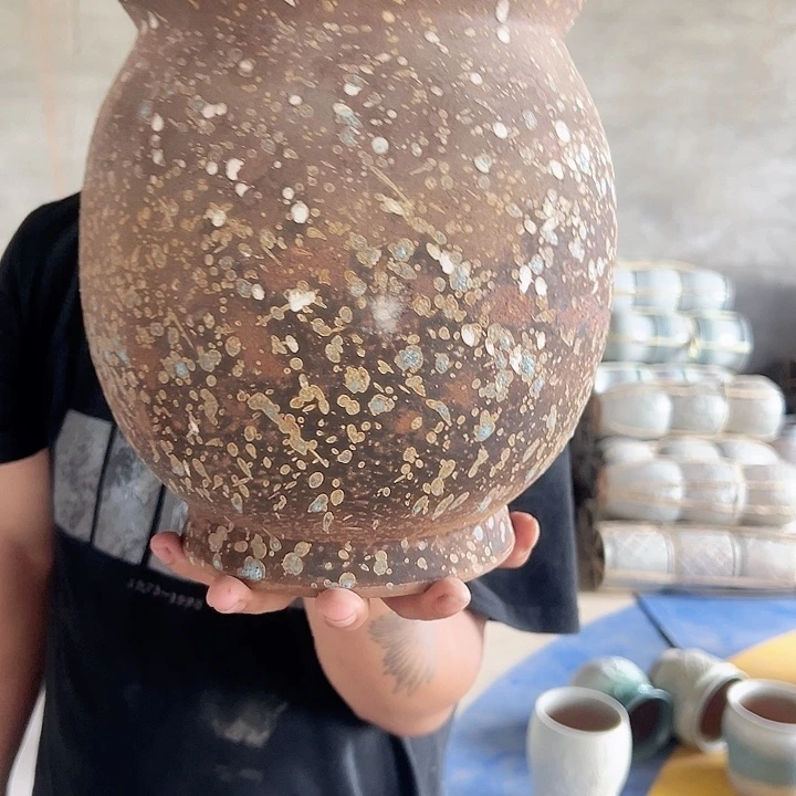 紫砂花盆高24口18
