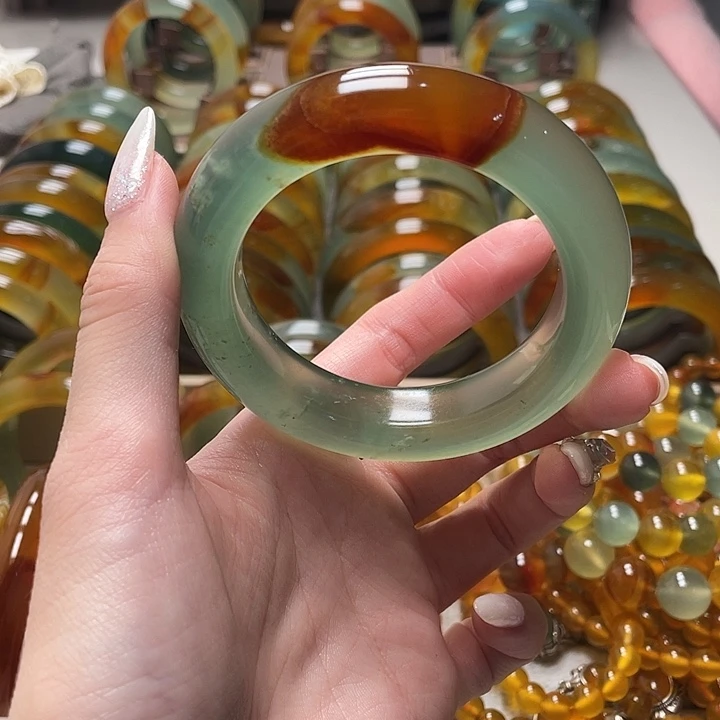 蛇纹石玉未镶嵌手镯56.5