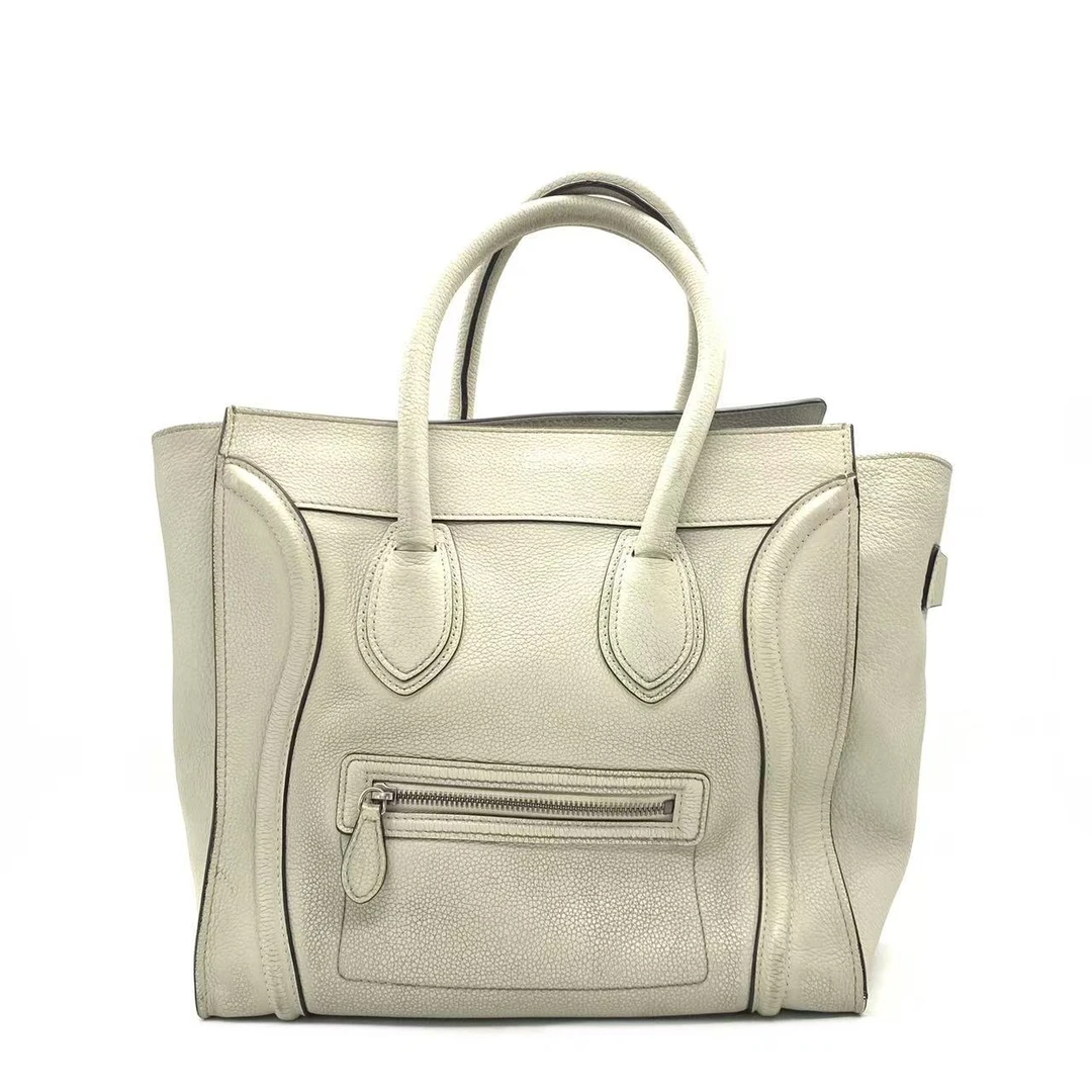 95新 Celine/思琳 【安则专属】白色中号笑脸包