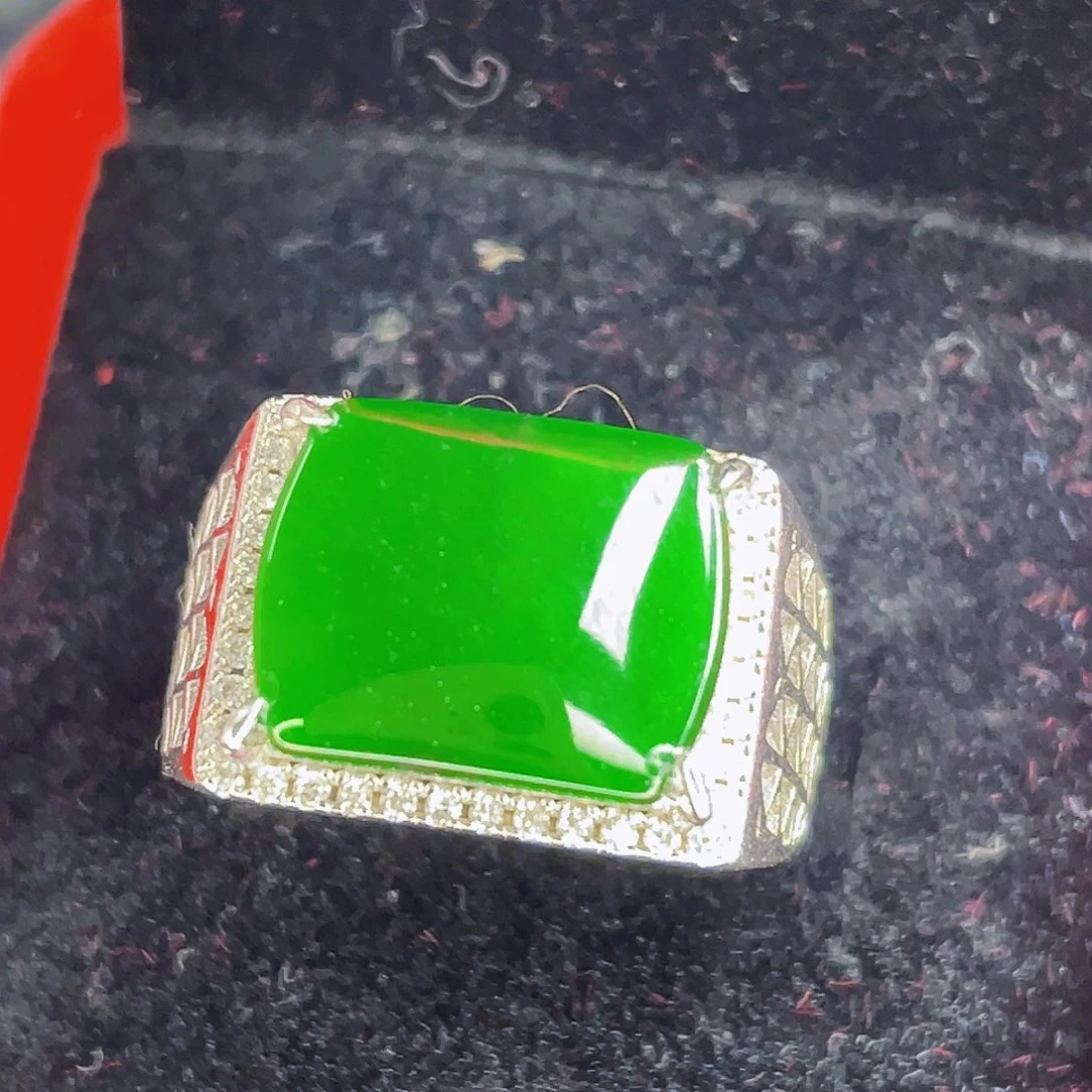 翡翠吊坠(不含链)银S925镶嵌