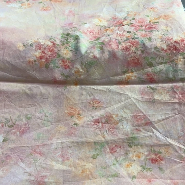 棉 75cm60支数码印花全棉府绸1.45幅宽