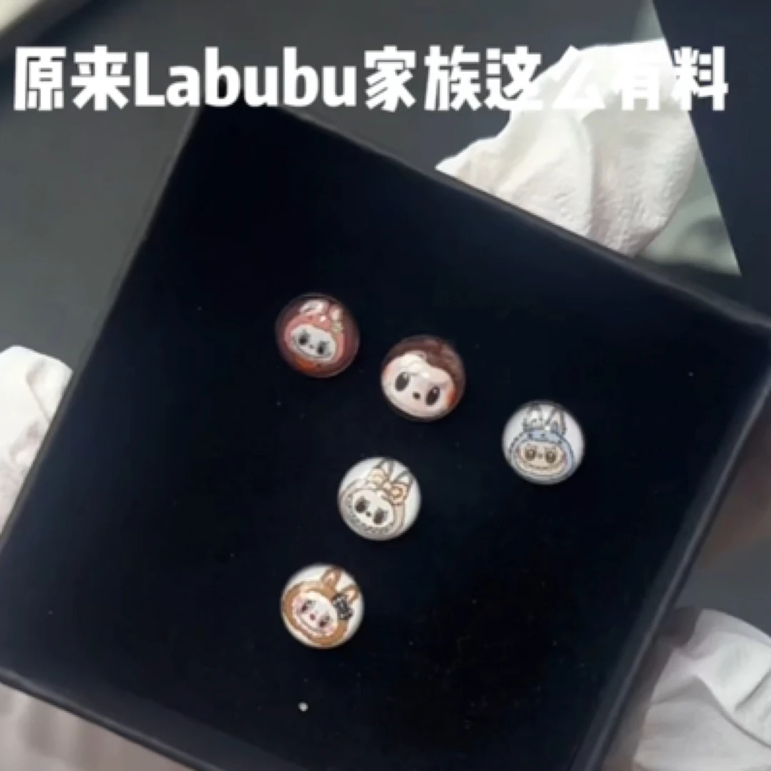 钛钢耳饰 Labubu家族舌钉Zimomo舌钉钛钢卡通舌钉穿刺饰品