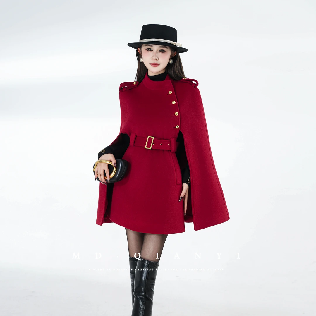 MD定制·杨千亿【英式优雅】2025秋冬气质百搭洋气显瘦毛呢外套