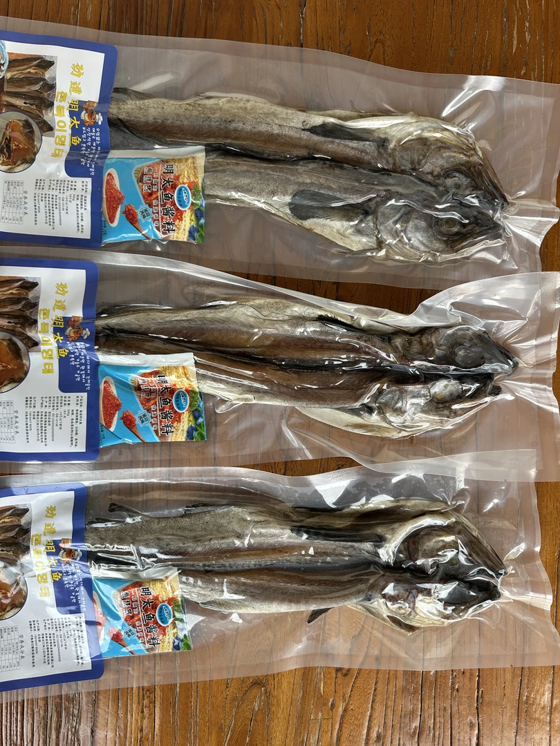 半干明太鱼两条装 劲道明太鱼  延边特产朝鲜族美食 带酱料 330g