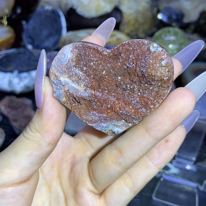 未镶嵌珠宝半成品水晶爱心