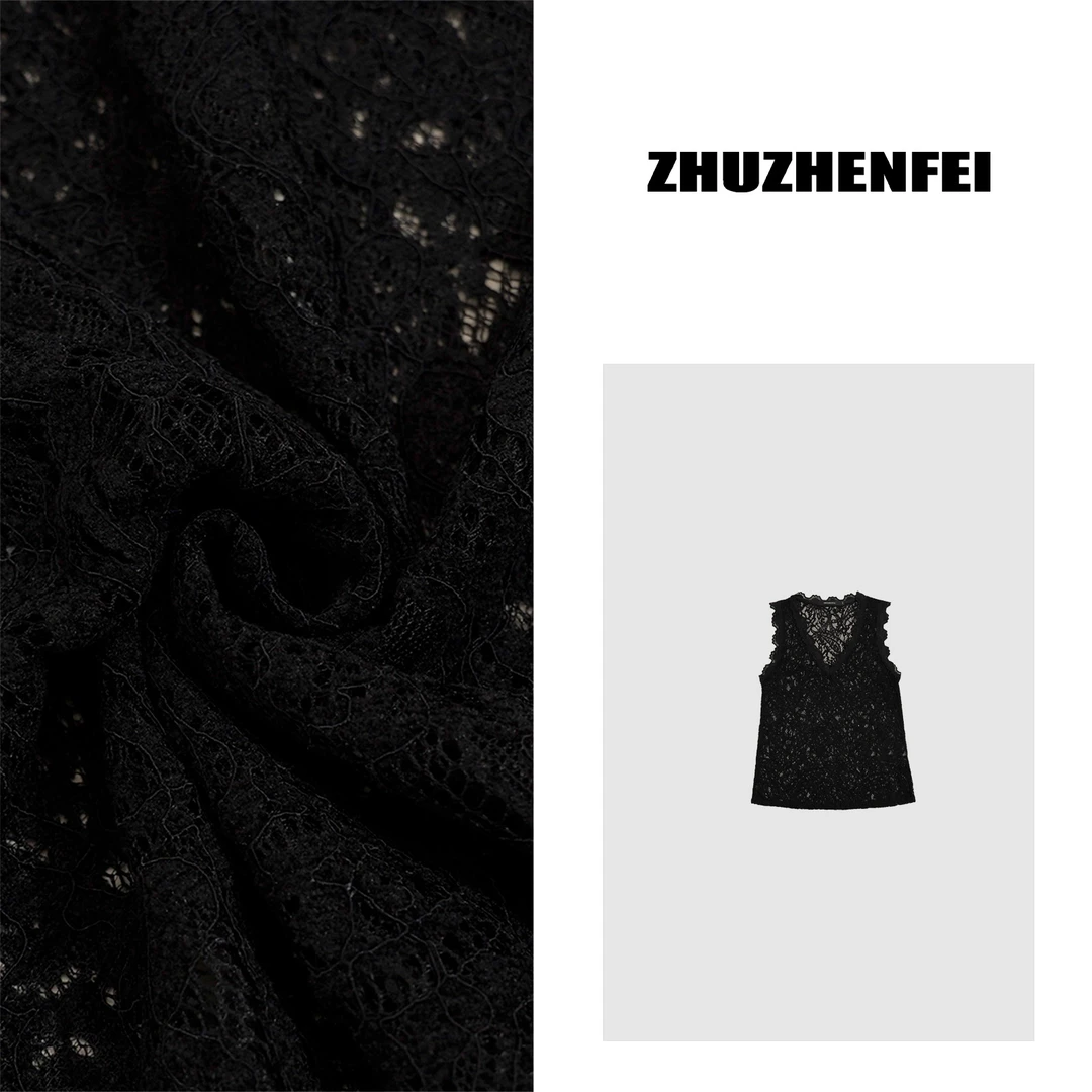 ZHUZHENFEI 深V无袖腰果花叠穿夏季时髦高级感背心Z352208