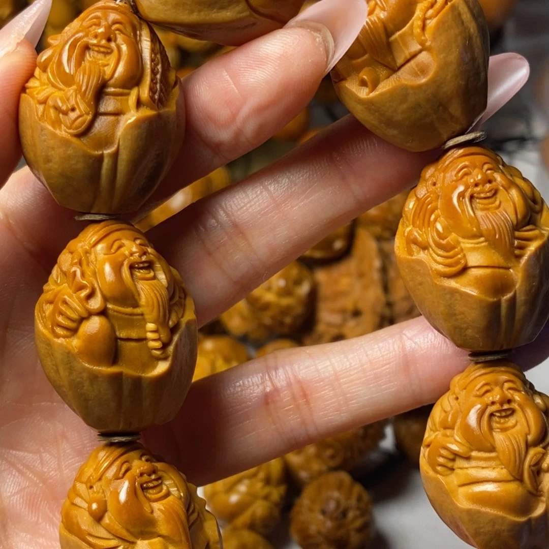 海***参橄榄核手串/手链包衣大财神