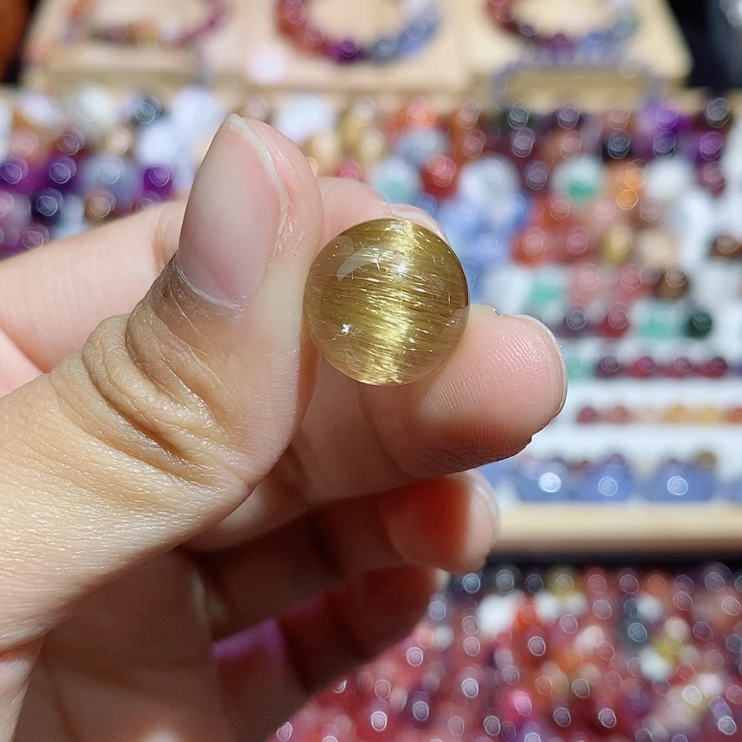 水晶珠宝半成品未镶嵌发晶单珠