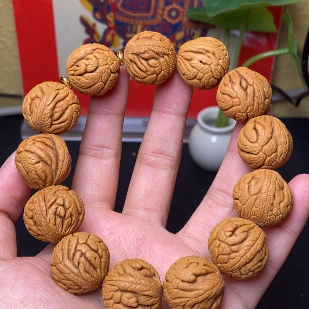 桃核吊坠河*秦岭龙纹桃核25