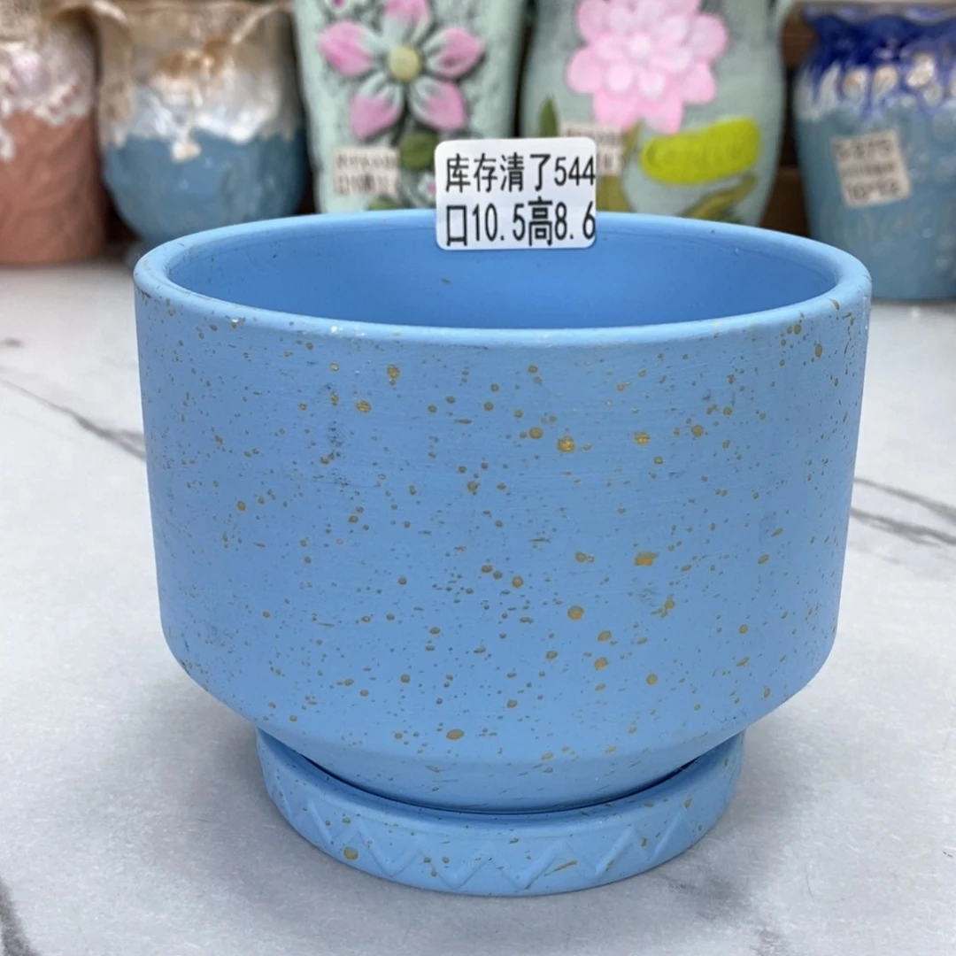 夏西陶瓷花盆@@5544