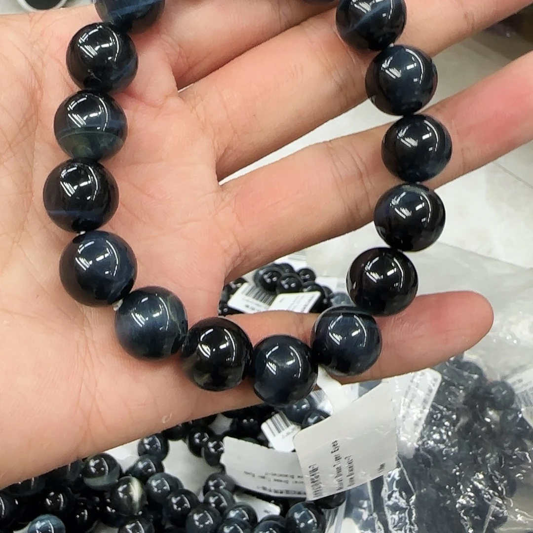 水晶未镶嵌手链蓝虎