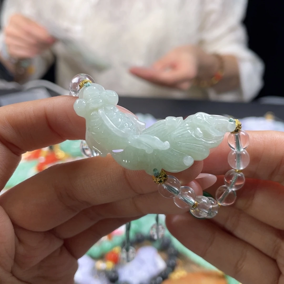 翡翠未镶嵌手链代编织