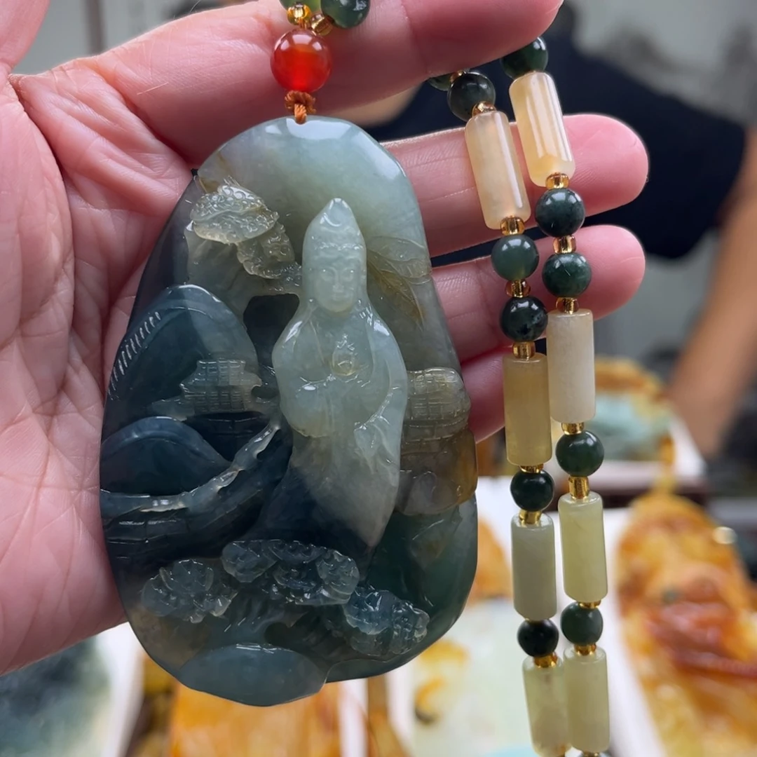 岫玉未镶嵌挂件挂件