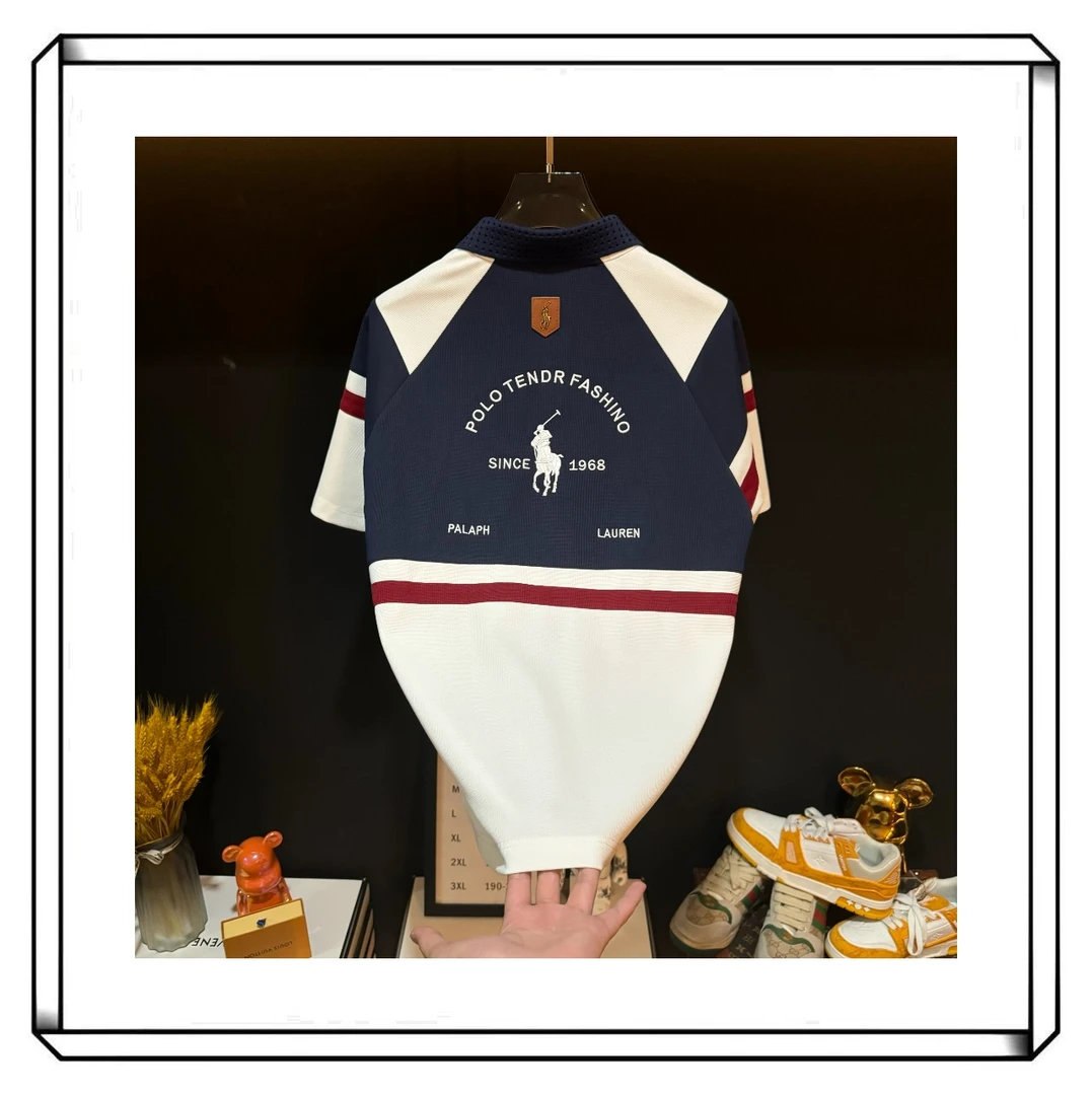 【杰炫Atelier XU831短袖】RL冰感撞色刺绣 贵族专享 男女同款短袖