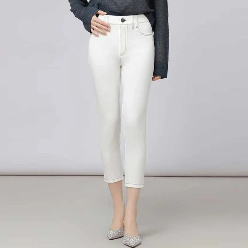 {专柜}商场同款2025夏季休闲百搭高腰修身显瘦七分小脚裤5100398